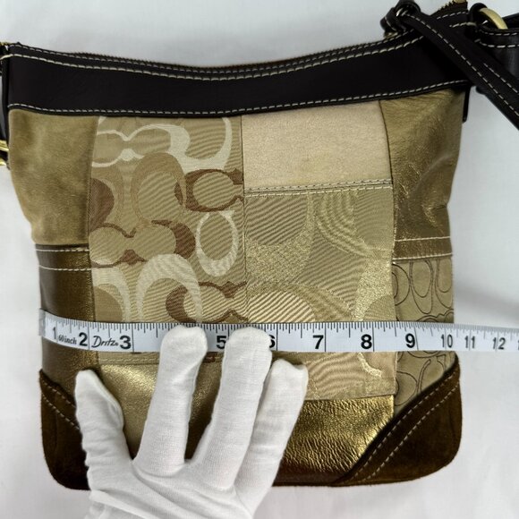 Coach Patchwork Hobo Brown - Picture 8 of 12